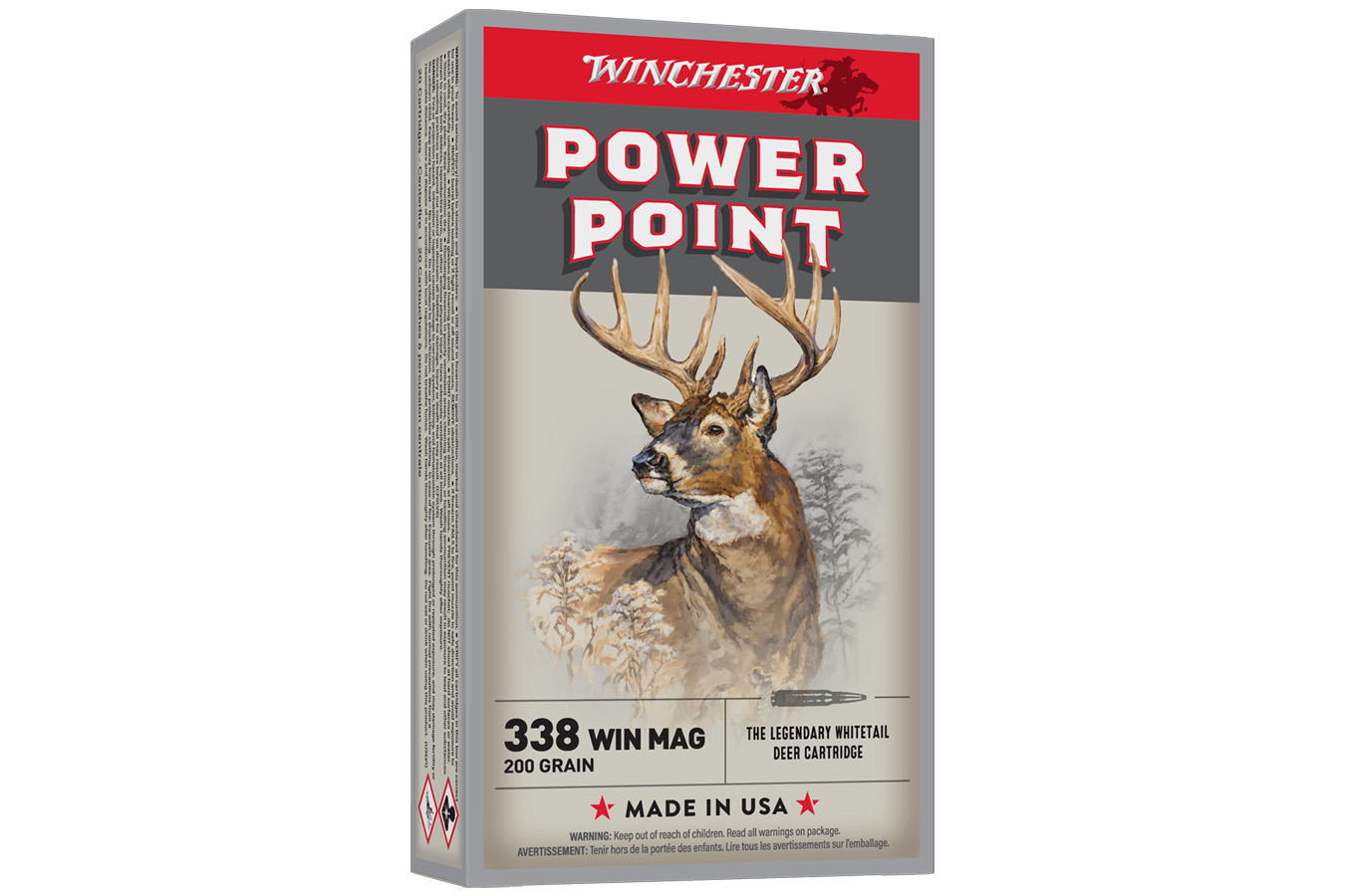 WINCHESTER AMMO 338 Win Mag 200 gr Power-Point Super-X 20/Box